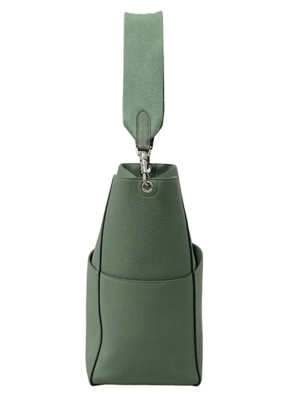CELINE Sangle Medium 189593AH.29CN Celadon Grained Calfskin Shoulder Bag